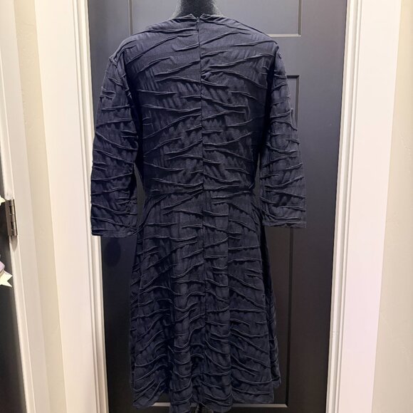 DONNA MORGAN FIT AND FLARE BLACK COCKTAIL DRESS - Picture 7 of 11